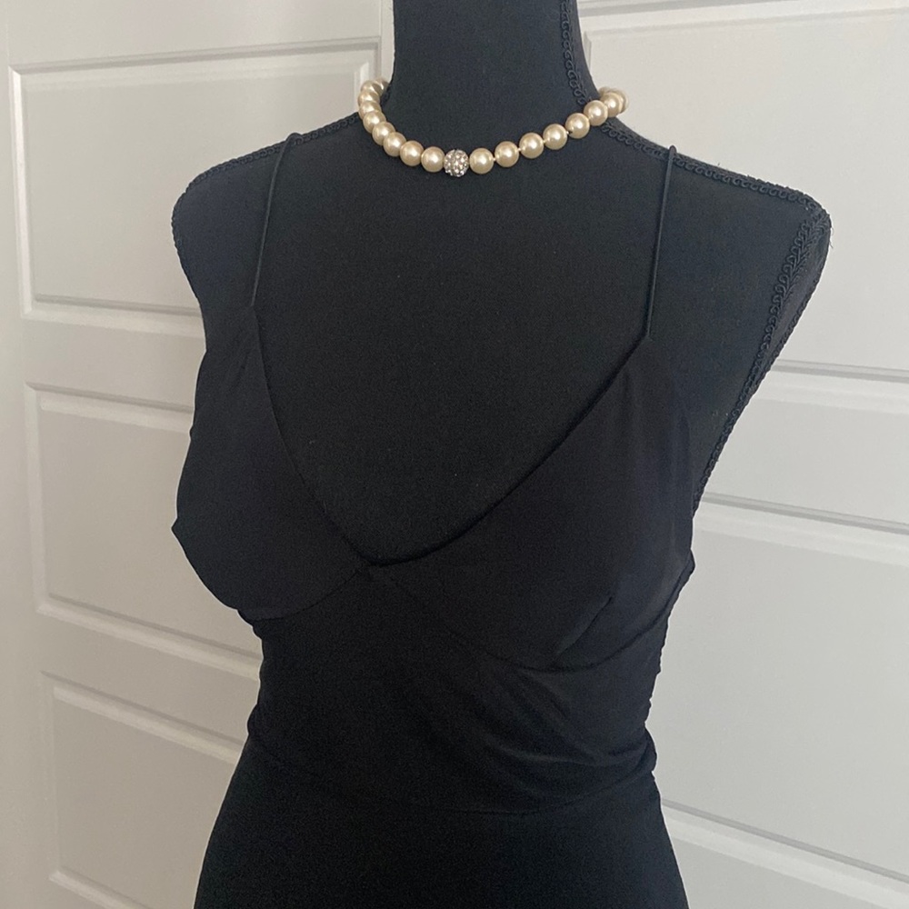 NWT- Sexy black slip dress